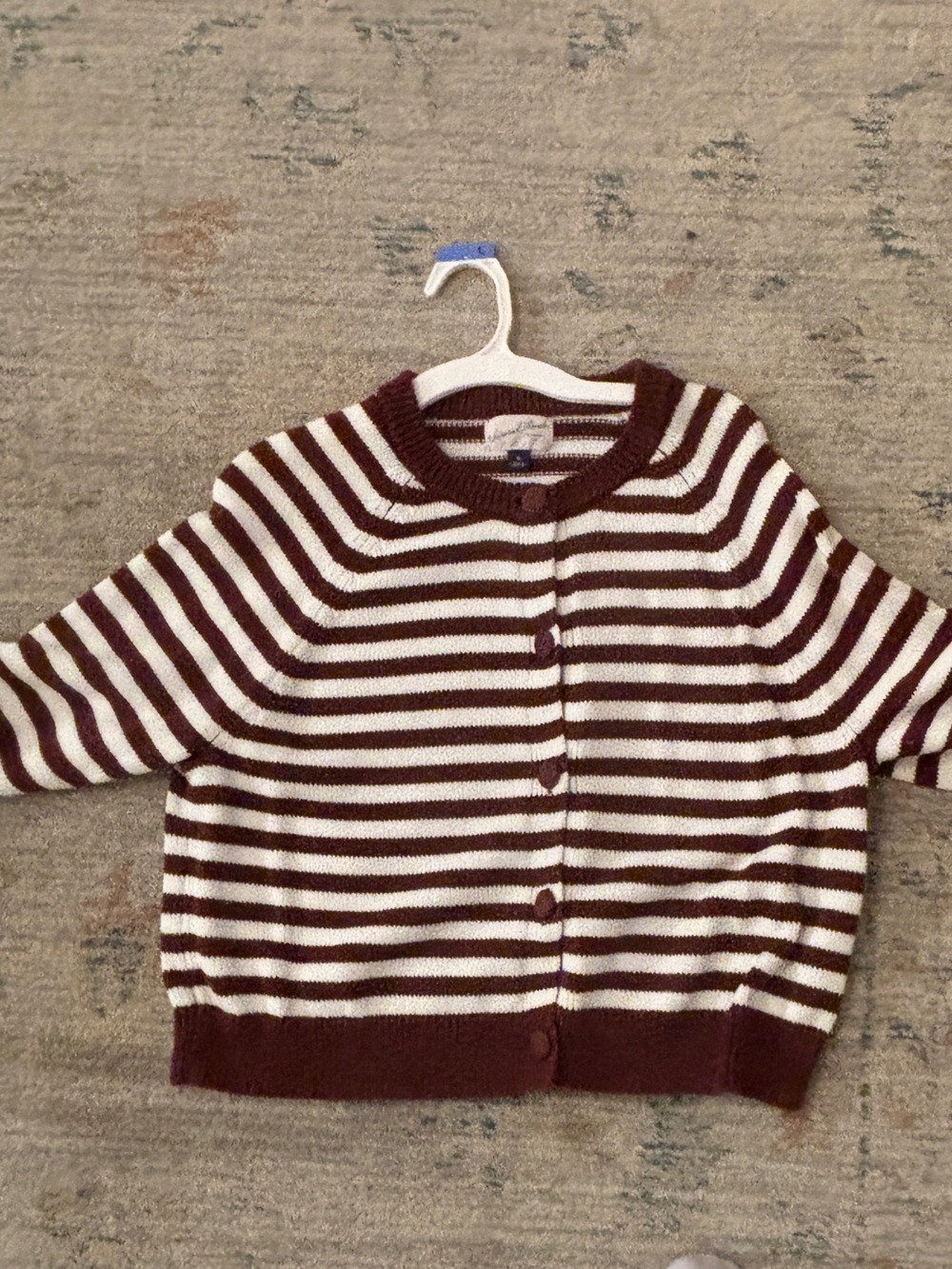 Universal Thread Brown & Cream Striped Button Cardigan